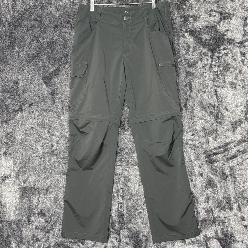 Columbia Silver Ridge Convertible Cargo Pants Mens 34x32 Gray Omni-Shade Hiking
